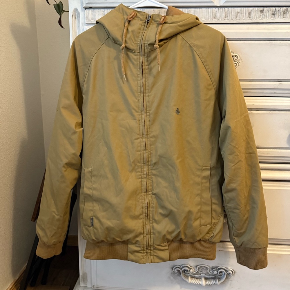 Volcom Men's Khaki Hooded Jacket